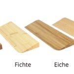 Materialmuster für Saugroboter-Rampen aus Echtholz