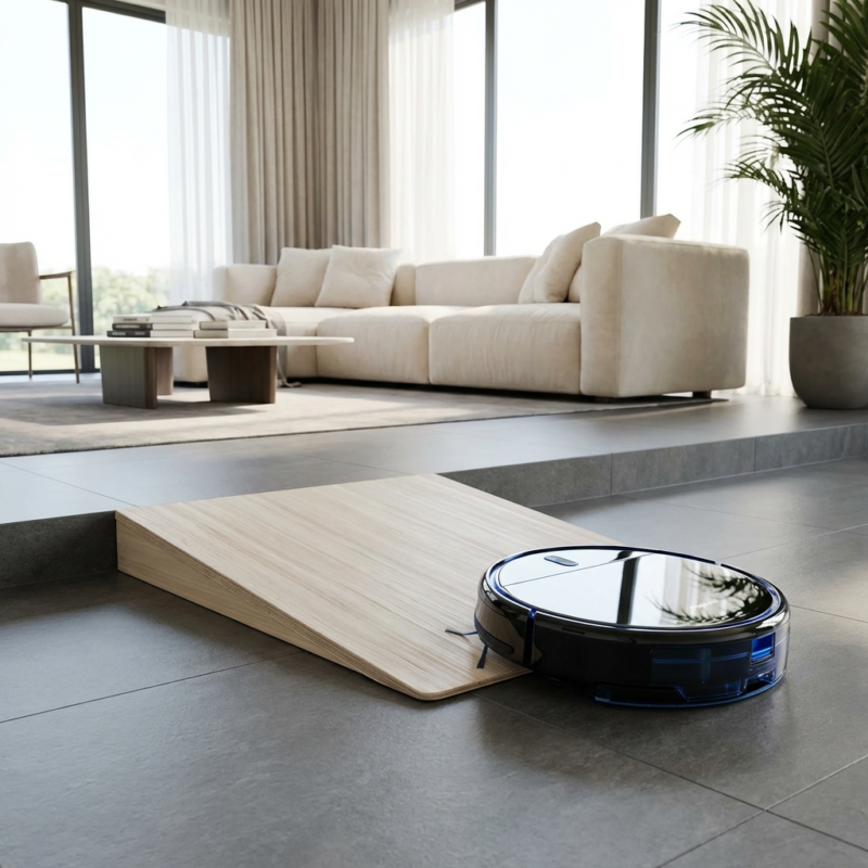 Stufenrampe für Saugroboter bis 30 cm Höhe auf Maß vom Schreiner