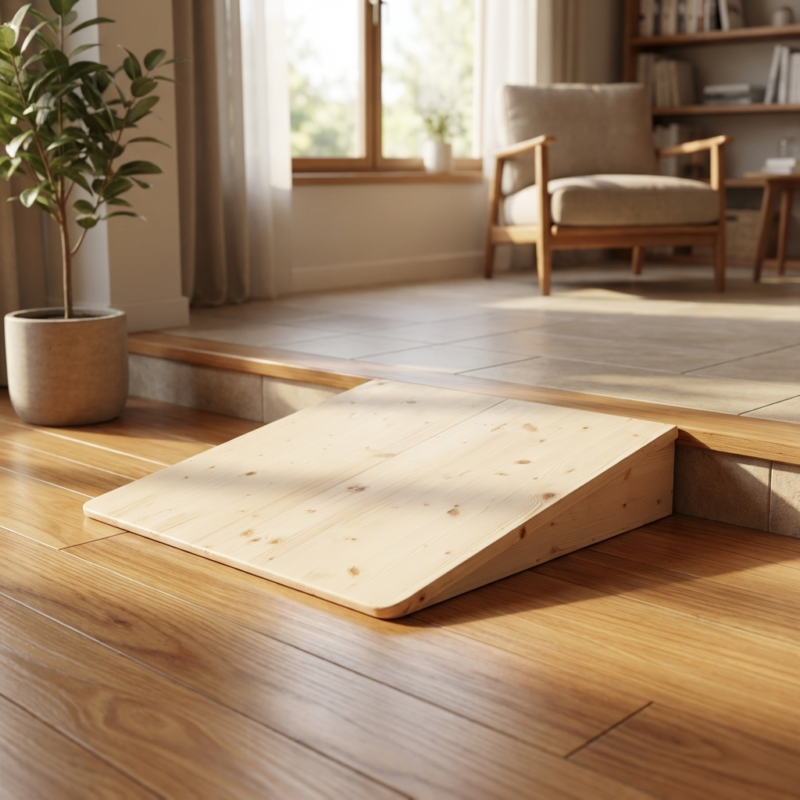 Stufenrampen aus Holz für Saugroboter nach Maß vom Schreiner